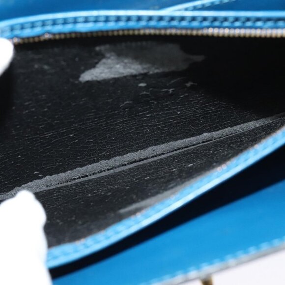 Authentic LOUIS VUITTON Epi Capuchin Shoulder Bag Blue M52345 LV - Picture 3 of 16